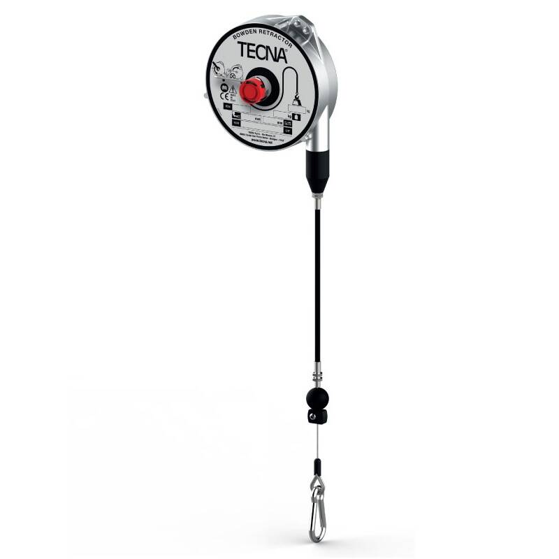 TECNA B340-G05 Bowden Retractor — 22.05–30.86 lbs Capacity, 19.69-in. Bowden Cable