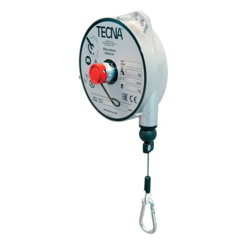 TECNA 9336 Stainless Steel Cable Retractor — 4.41–8.82 lbs Capacity